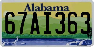 AL license plate 67AI363