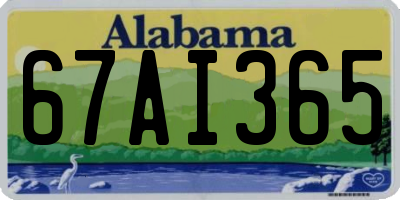AL license plate 67AI365