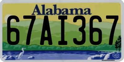 AL license plate 67AI367
