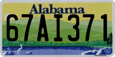 AL license plate 67AI371