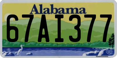 AL license plate 67AI377