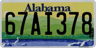 AL license plate 67AI378