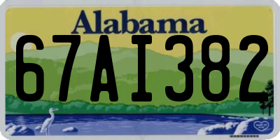 AL license plate 67AI382