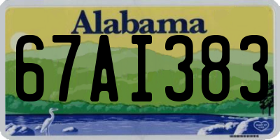 AL license plate 67AI383