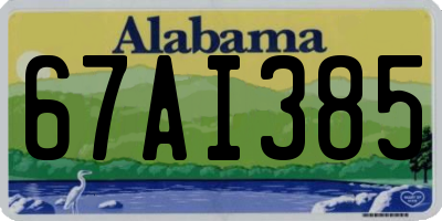 AL license plate 67AI385