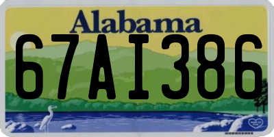 AL license plate 67AI386