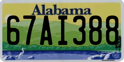 AL license plate 67AI388