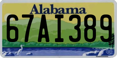 AL license plate 67AI389
