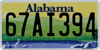 AL license plate 67AI394