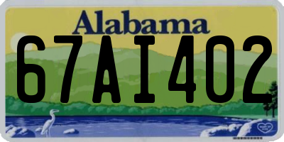 AL license plate 67AI402