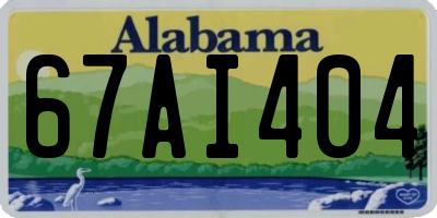 AL license plate 67AI404