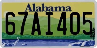 AL license plate 67AI405