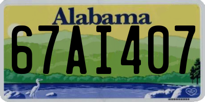 AL license plate 67AI407