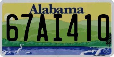 AL license plate 67AI410