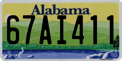 AL license plate 67AI411