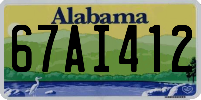 AL license plate 67AI412