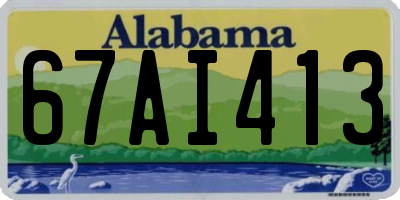 AL license plate 67AI413