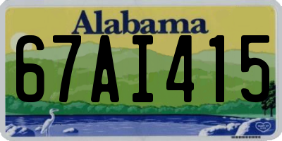 AL license plate 67AI415