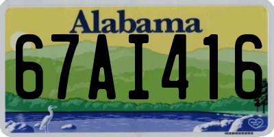 AL license plate 67AI416