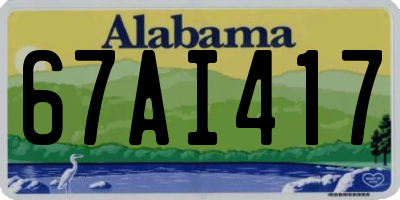 AL license plate 67AI417
