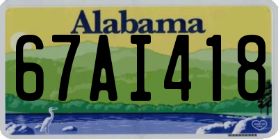 AL license plate 67AI418