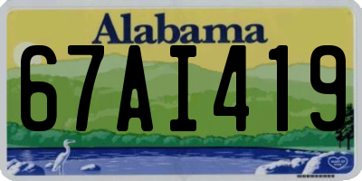 AL license plate 67AI419