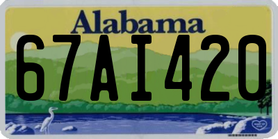 AL license plate 67AI420