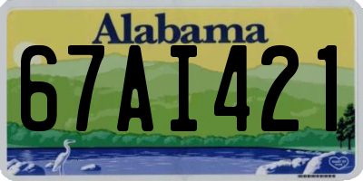 AL license plate 67AI421