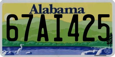 AL license plate 67AI425
