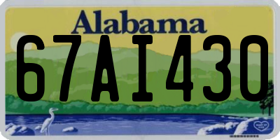 AL license plate 67AI430
