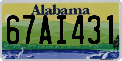 AL license plate 67AI431