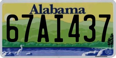 AL license plate 67AI437