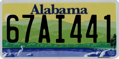AL license plate 67AI441