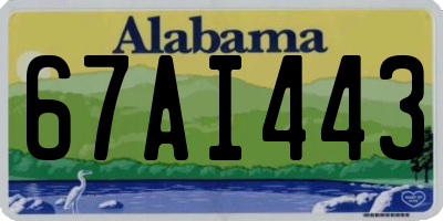 AL license plate 67AI443