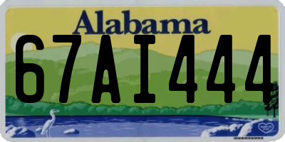 AL license plate 67AI444