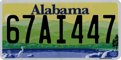 AL license plate 67AI447