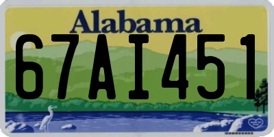 AL license plate 67AI451