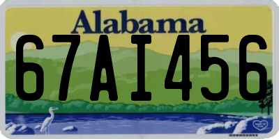 AL license plate 67AI456