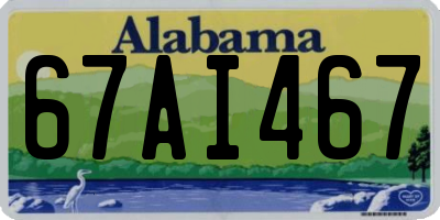 AL license plate 67AI467