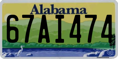 AL license plate 67AI474