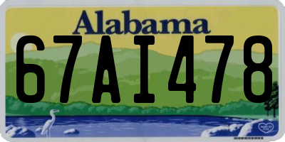 AL license plate 67AI478