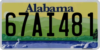 AL license plate 67AI481