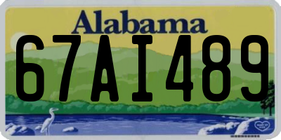 AL license plate 67AI489
