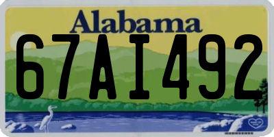 AL license plate 67AI492