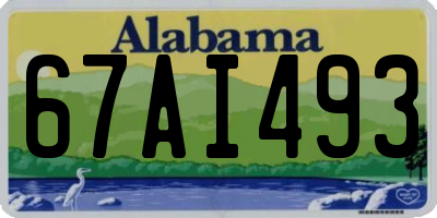 AL license plate 67AI493