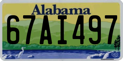 AL license plate 67AI497