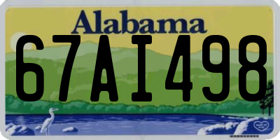 AL license plate 67AI498