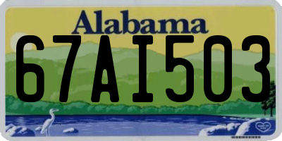 AL license plate 67AI503