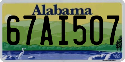 AL license plate 67AI507