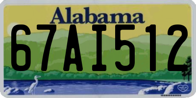 AL license plate 67AI512
